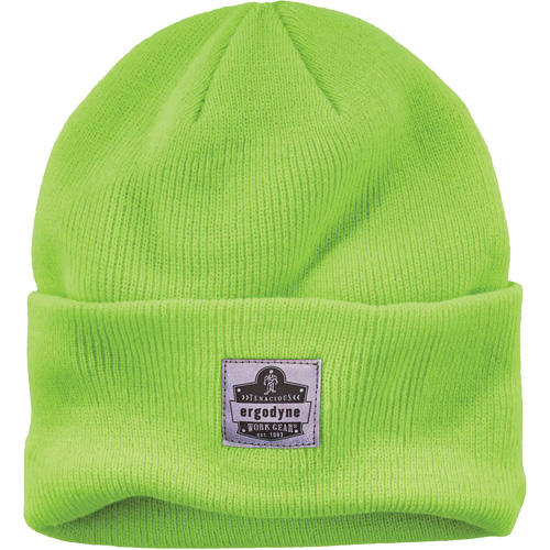 Ergodyne 16806 N-Ferno&reg; Rib Knit Beanie Hat, One Size, High-Visibility Lime Green
