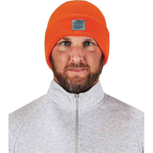 Ergodyne 16807 N-Ferno&reg; Rib Knit Beanie Hat, One Size, Orange