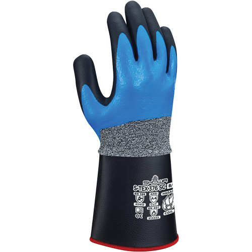 Showa S-TEX376SCXL-09 Gants r&eacute;sistants aux coupures S-Tex 3756SC, 9/T-Grand, Calibre 13, Rev&ecirc;tement Nitrile/Mousse de nitrile, ASTM ANSI niveau A4/EN 388 niveau D