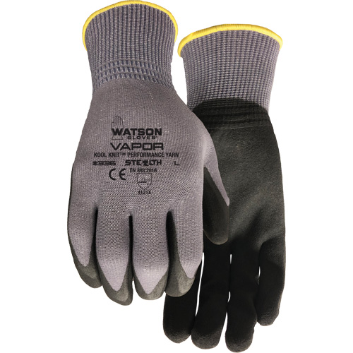 Watson Gloves 336-XXL Gants enduits Stealth Vapour, 2T-Grand, R&ecirc;vetement Mousse de PVC, Calibre 15, Enveloppe en Nylon