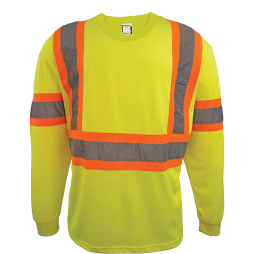 Coolworks TS1204 LYL XL Chemise de s&eacute;curit&eacute; &agrave; manches longues, Polyester, T-Grand, Jaune lime haute visibilit&eacute;