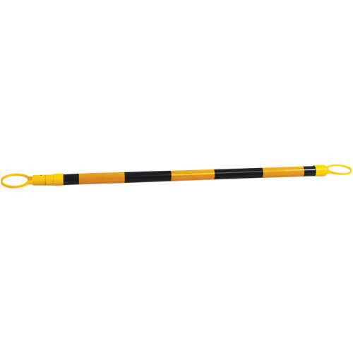 Zenith Safety Products SGS309 Retractable Cone Bar, 7'2" Extended Length, Black/Yellow