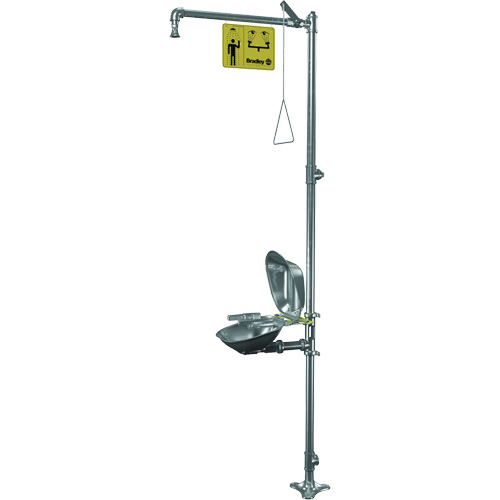 Bradley S19314SC Halo Shower & Eye/Face Wash Unit, Pedestal
