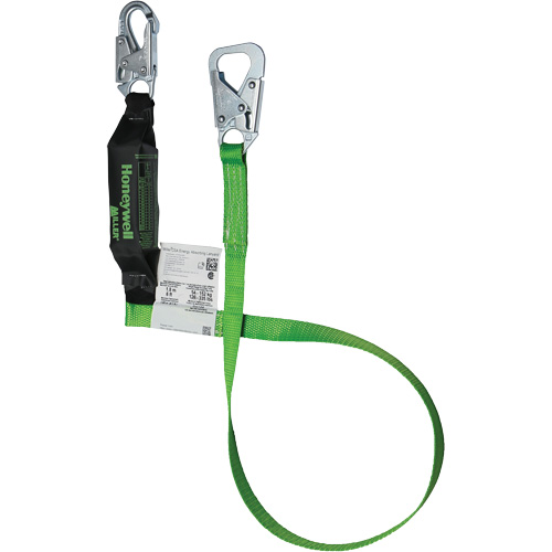 PIP Global Safety M1FSTB-AS6C Miller&reg; BackBiter&reg; Tie-Back Lanyard, 6', Locking Snap Hook Center, Locking Snap Hook Leg Ends, Nylon/Polyester
