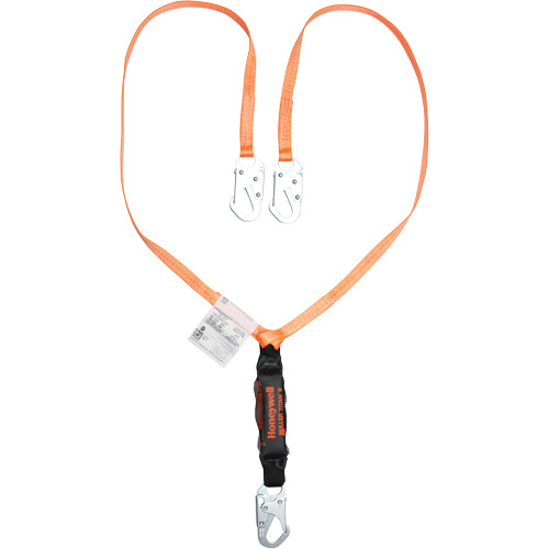 PIP Global Safety T2SSSS-OS6C Longe avec amortisseur de choc Titan, 6', Point d'ancrage &agrave; Mousqueton verrouillable, Mousqueton verrouillable aux jambes, Polyester