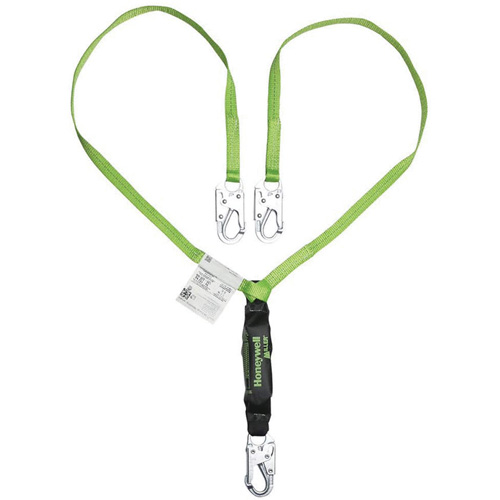 PIP Global Safety M2FSFS-WS4C Miller&reg; HP Shock-Absorbing Lanyard, 4', Locking Snap Hook Center, Locking Snap Hook Leg Ends, Polyester