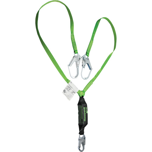 PIP Global Safety M2FSFR-WS6C Longe &agrave; amortisseur de choc Miller HP, 6', Point d'ancrage &agrave; Crochet d'armature verrouillable, Mousqueton verrouillable aux jambes, Polyester