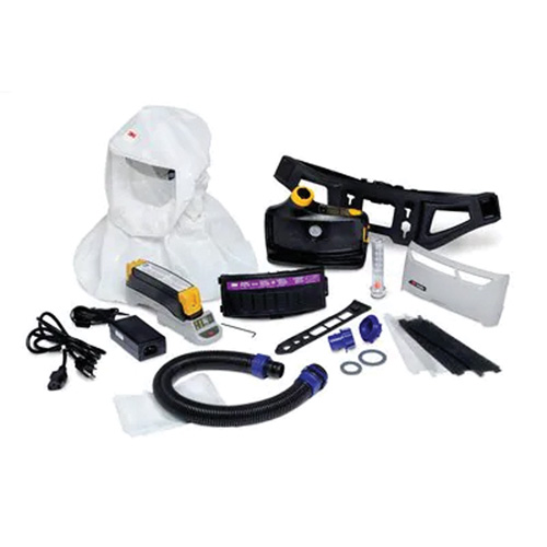 3M TR-800-ECK Versaflo Powered Air Purifying Respirator Easy Clean Kit, Loose Fitting Hood & Faceshield, Lithium-Ion Battery