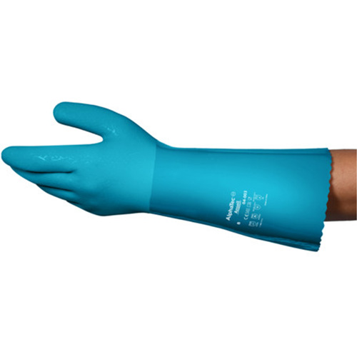 Ansell 4003080 AlphaTec&reg; 04-003 Chemical Resistant Gloves, Size 8, 14" L, Nitrile/PVC, Fleece Inner Lining, Winter Weight
