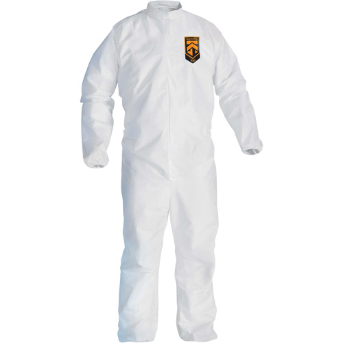 Ansell 41497 KleenGuard KGA300 Coveralls, 4X-Large, White, Microporous