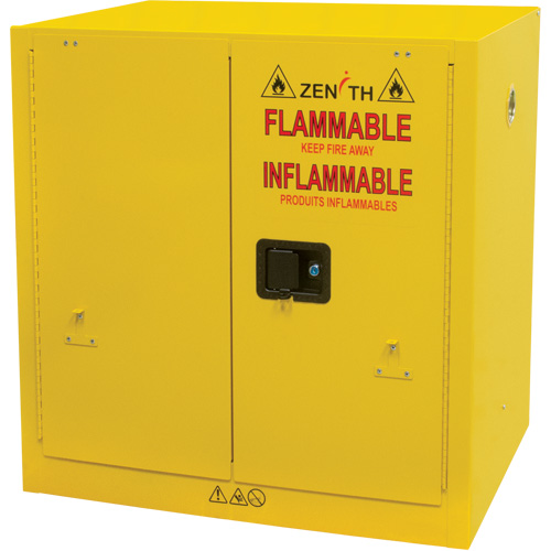Zenith Safety Products SGU464 Flammable Storage Cabinet, 22 gal., 2 Door, 35" W x 35" H x 22" D