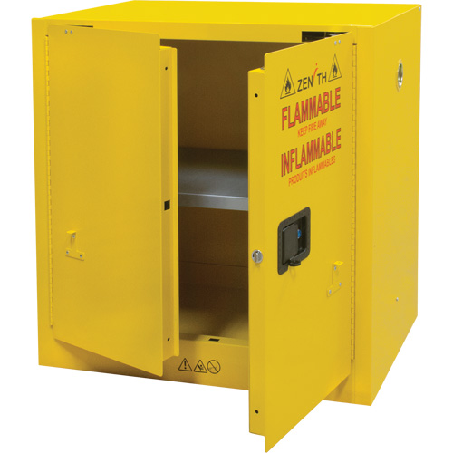 Zenith Safety Products SGU464 Flammable Storage Cabinet, 22 gal., 2 Door, 35" W x 35" H x 22" D