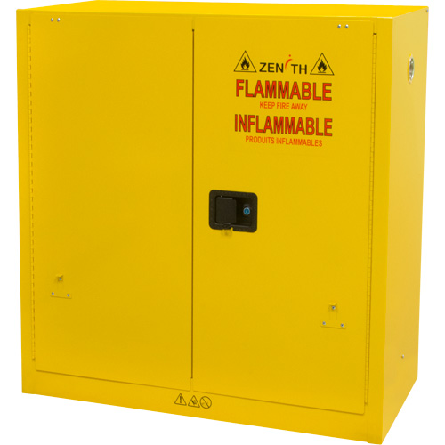 Zenith Safety Products SGU465 Flammable Storage Cabinet, 30 gal., 2 Door, 43" W x 44" H x 18" D