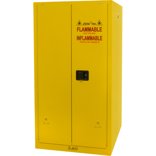Produits de sécurité Zenith SGU467 Armoire pour produits inflammables, 60 gal., 2 Porte(s), 34" La x 65" h x 34" p