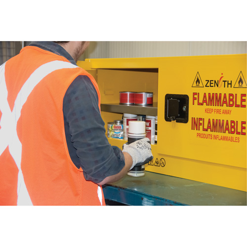 Zenith Safety Products SGU585 Flammable Storage Cabinet, 12 gal., 2 Door, 43" W x 18" H x 18" D