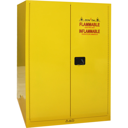 Zenith Safety Products SGU586 Flammable Storage Cabinet, 90 Gal., 2 Door, 43" W x 66" H x 34" D
