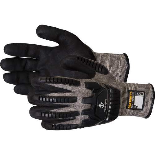 Superior Glove Works Ltd. S15GPNVB-11 Dexterity&reg; Impact-Resistant & Cut-Resistant Gloves, Size 11, 15 Gauge, Nitrile Coated, Cotton Shell, ASTM ANSI Level A4