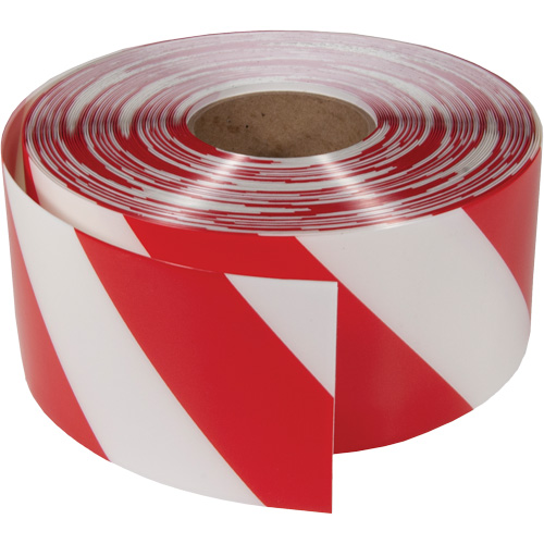 Incom Top Tape & Label AS451 Ruban de marquage tr&egrave;s r&eacute;sistant pour plancher ArmorStripe, 4" x 100', PVC, Rouge et blanc