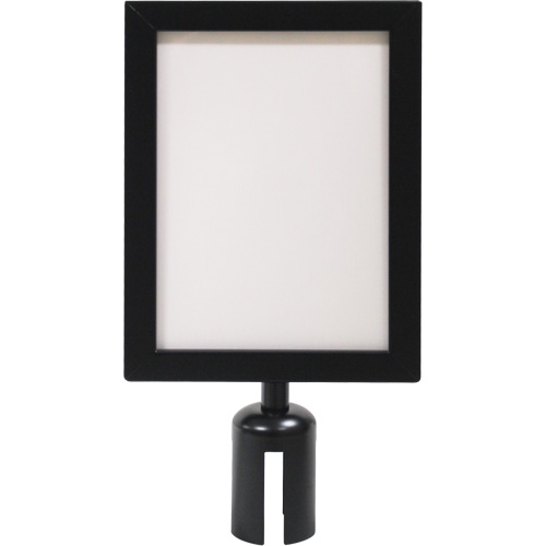 Produits de sécurité Zenith SGU789 Cadre d'enseigne pour poteau de barri&egrave;re pour le contr&ocirc;le des foules, Noir