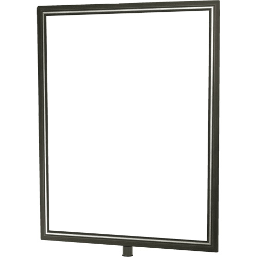 Tensator NOSC-1S-1114HD-V Heavy-Duty Vertical Sign Holder for Classic Posts, Satin Chrome