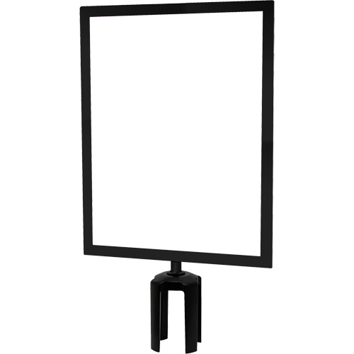 Tensator HDSC-33-1114HD-H Porte-enseigne horizontal robuste avec adaptateur pour poteaux Tensabarrier, Noir
