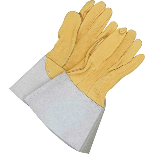 Bob Dale Gloves 64-1-1741-8 Gants de soudage &agrave; l'arc TIG en cuir de daim retourn&eacute; Gander Brand, Cuir fleur de daim, Taille 8