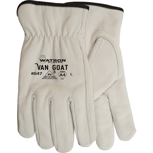 Watson Gloves 547-L Van Goat Cut Resistant Work Gloves, Large, 36 cal/cm², Level 3, NFPA 70E