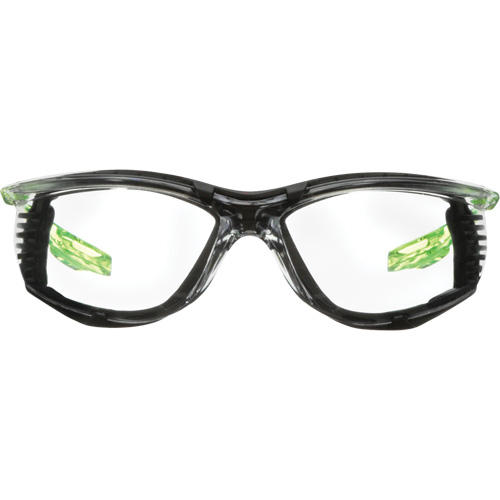 3M SCCS01SGAF-GRN-F Solus CCS Series Safety Glasses, Clear Lens, Anti-Fog/Anti-Scratch, Meets/Exceeds CSA Z94.3