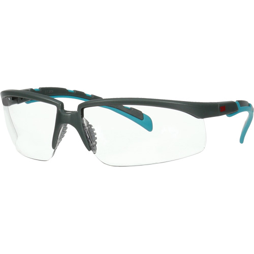 3M S2001SGAF-BGR Solus 2000 Series Safety Glasses, Clear Lens, Anti-Fog/Anti-Scratch, ANSI Z87+