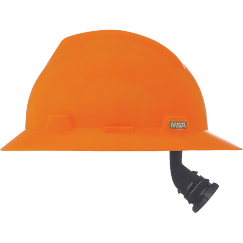 MSA 10021292 Casque de s&eacute;curit&eacute; &agrave; fente et bordure compl&egrave;te V-Gard, R&eacute;pond aux normes CSA type 1, Suspension Rochet, Non ventil&eacute;