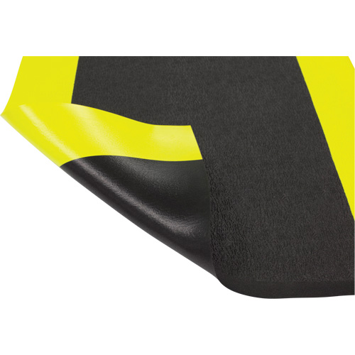 Edgewood Matting ASP970305 Tapis antifatigue Airsoft, Rugueux, 3' x 5' x 3/8", Noir/Jaune, &eacute;ponge en PVC