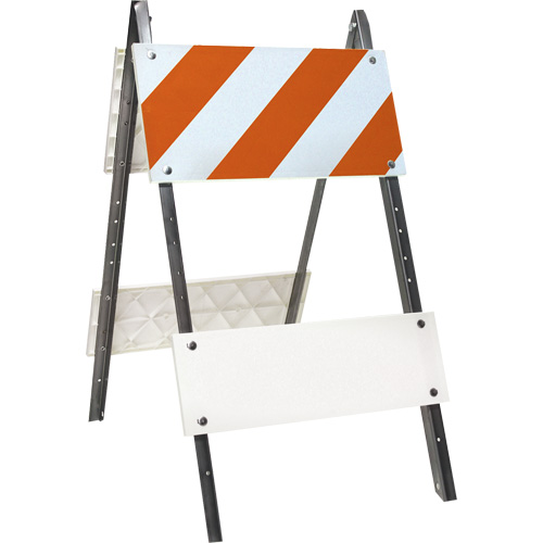 Accuform NMC FBA111 Prismatic Barricade, Folding, 24" L x 45" H, Orange/White