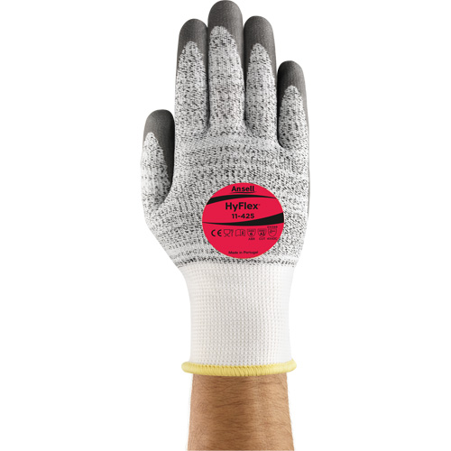 Ansell 11425080 HyFlex Cut Resistant Gloves, 8, 13 Gauge, Polyurethane Coated, EN 388 Level C