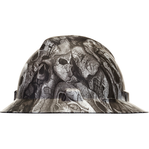 MSA 10204787 Casque de s&eacute;curit&eacute; &agrave; bordure compl&egrave;te Hydro Dip V-Gard, R&eacute;pond aux normes CSA type 1, Suspension Rochet, Non ventil&eacute;