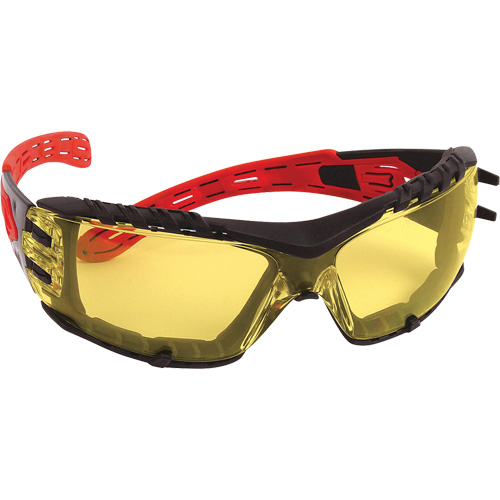 PIP Global Safety EP675G-A Dynamic Volcano Plus Rimless Safety Glasses, Amber Lens, Anti-Fog/Anti-Scratch/Anti-Static, ANSI Z87+/Meets/Exceeds CSA Z94.3