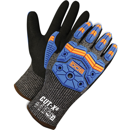 Bob Dale Gloves 99-9-9791-9 Cut-X Cut & Impact Resistant Gloves, 9, Nitrile Coated, ASTM ANSI Level A6
