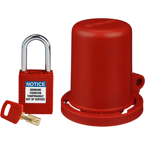 Brady 151619 Trousse de housse de s&eacute;curit&eacute; pour fontaine, Ensemble Robinet &agrave; eau