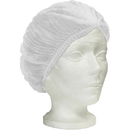 Ronco 7024W Bonnet bouffant pliss&eacute; Ronco Care, Polypropyl&egrave;ne, 24", Blanc