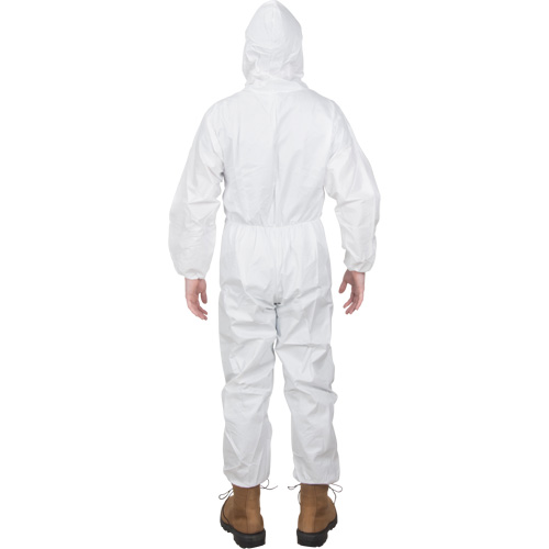 ZENITH SAFETY PRODUCTS Premium Hooded Coveralls, 2XLarge, White