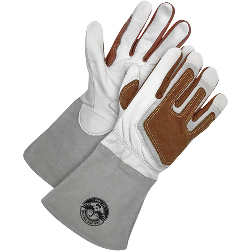 Bob Dale Gloves 60-1-1940-S Gander Brand TIG Welder's Gloves with Heat Patch, Grain Goatskin, Size Small