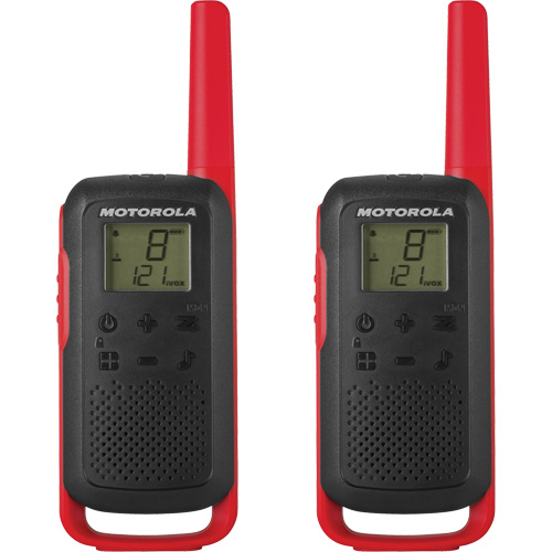 Motorola T210-C Radios bidirectionnelles Talkabout, Bande FRS, 22 canaux, Port&eacute;e 32 km