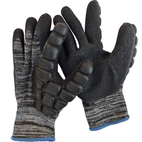Impacto DP4700 Anti-Impact Coated Hammer Gloves, 8/Medium, Synthetic Palm, Elastic Cuff