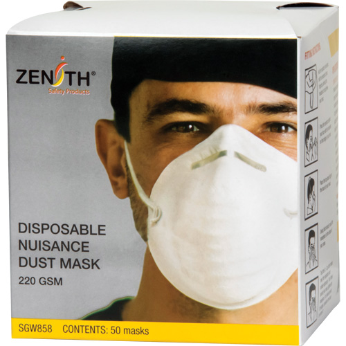 Produits de sécurité Zenith SGW858 Masques jetable contre les poussi&egrave;res nuisibles