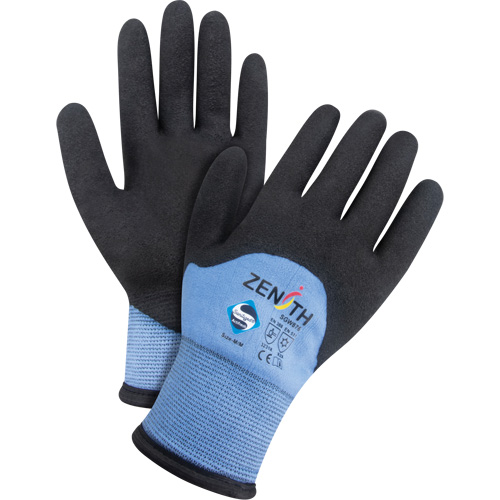 Produits de sécurité Zenith SGW877 Gants enduits ZX-30° de premi&egrave;re qualit&eacute;, Grand, R&ecirc;vetement Mousse de PVC, Calibre 15, Enveloppe en Nylon