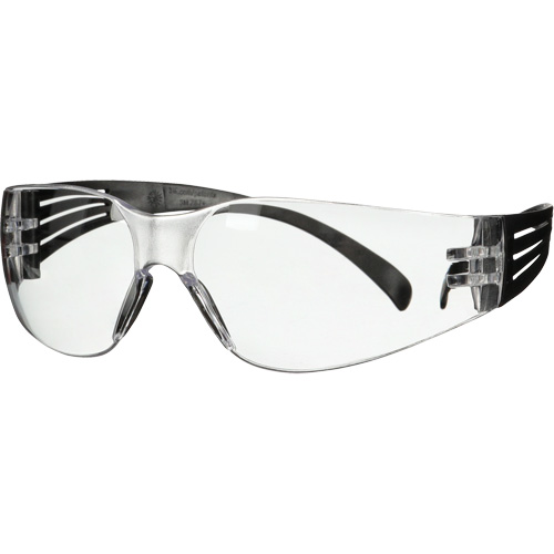3M SF101AF-BLK Lunettes de protection de s&eacute;rie 100 SecureFit, Lentille Transparent, Antibu&eacute;e/Anti-&eacute;gratignures, ANSI Z87+/R&eacute;pond ou surpasse la norme CSA Z94.3