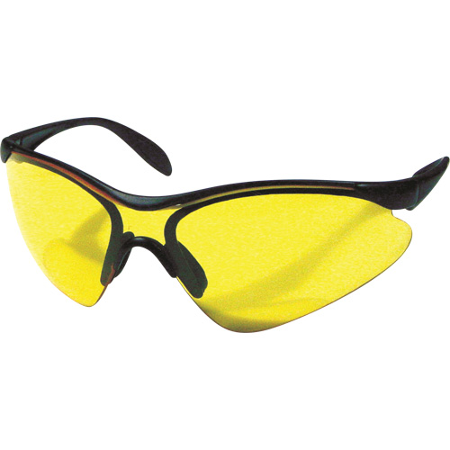 Dentec 12E93703 Lunettes de s&eacute;curit&eacute; Miranda, Lentille Jaune, Anti-&eacute;gratignures, R&eacute;pond ou surpasse la norme CSA Z94.3
