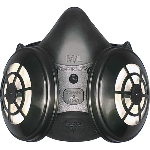 Dentec 15R4SMNXN95 Comfort-Air&reg; 400Nx Black Half Mask without Exhalation Valve N95 Kit, Elastomer/Rubber, Small/Medium