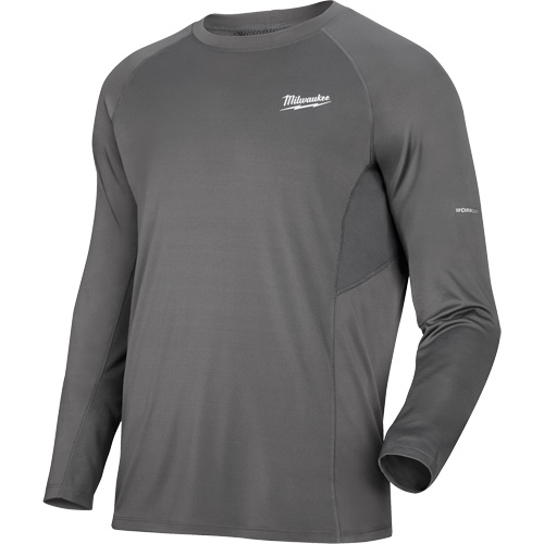 Milwaukee 402G-L Couche de base de poids moyen WorkSkin, Hommes, Grand, Gris