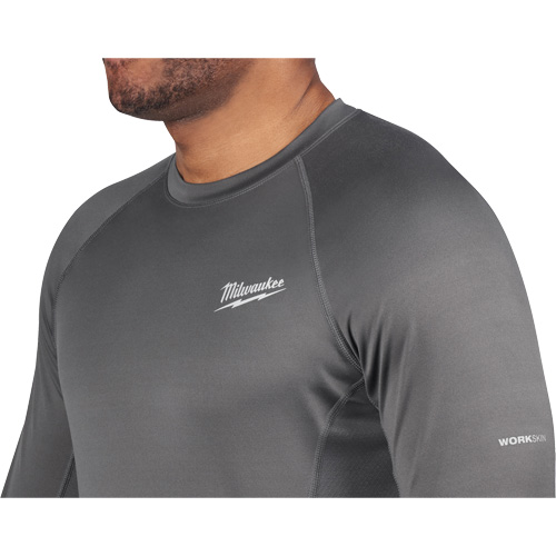 Milwaukee 402G-L Couche de base de poids moyen WorkSkin, Hommes, Grand, Gris