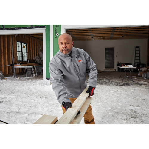 Milwaukee 204G-213X Ensemble de veste chauffante M12 ToughShell, Hommes, 3T-Grand, Gris